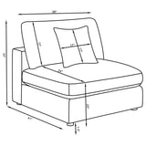 Serene Beige 5-Piece Upholstered Modular Sectional with Ottoman from Coaster - Luna Furniture