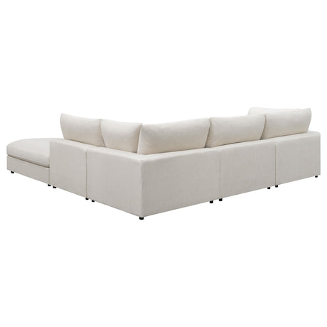 Serene Beige 5-Piece Upholstered Modular Sectional with Ottoman from Coaster - Luna Furniture