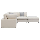 Serene Beige 5-Piece Upholstered Modular Sectional with Ottoman from Coaster - Luna Furniture