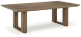 Serene Bay Dark Brown Outdoor Coffee Table from Ashley - Luna Furniture