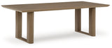Serene Bay Dark Brown Outdoor Dining Table from Ashley - Luna Furniture