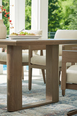 Serene Bay Outdoor Dining Table and 4 Chairs in Dark Brown from Ashley - Luna Furniture