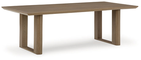 Serene Bay Outdoor Dining Table and 6 Chairs in Dark Brown from Ashley Furniture - Luna Furniture
