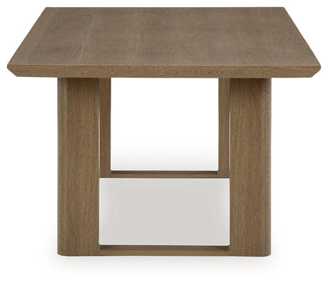 Serene Bay Outdoor Dining Table and 6 Chairs in Dark Brown from Ashley Furniture - Luna Furniture
