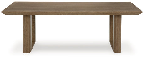 Serene Bay Outdoor Sofa and 2 Chairs with Coffee Table in Dark Brown/White from Ashley Furniture - Luna Furniture