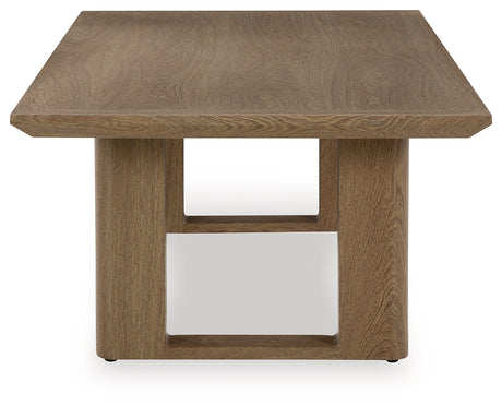 Serene Bay Outdoor Sofa and 2 Chairs with Coffee Table in Dark Brown/White from Ashley Furniture - Luna Furniture