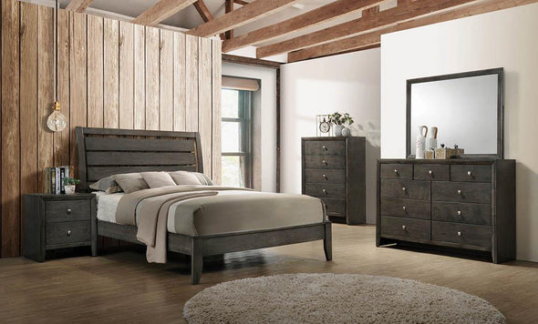 Serenity Mod Gray Panel Bedroom Set