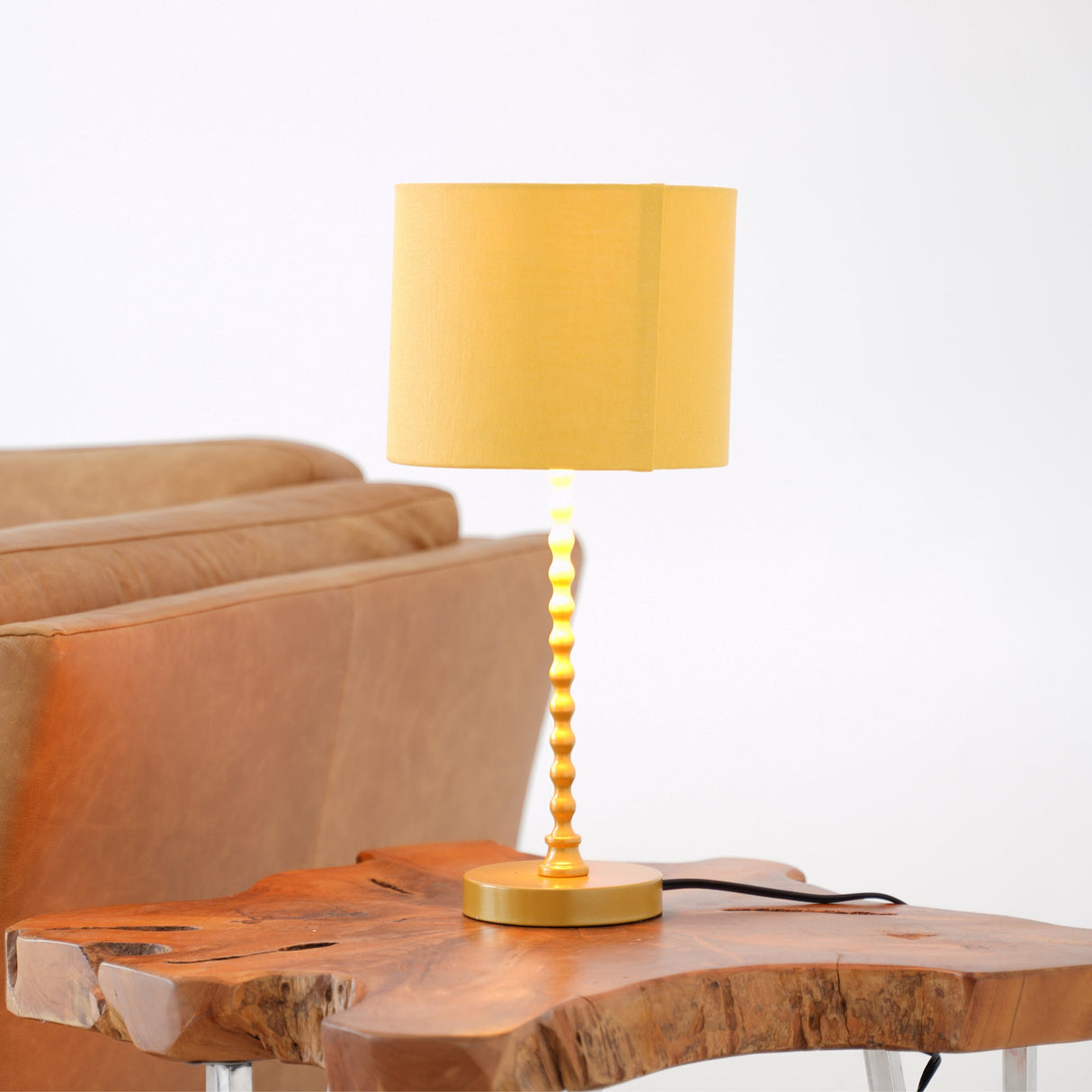 Sereno Table Lamp Ochre and Gold from Ashcroft Furniture - Luna Furniture