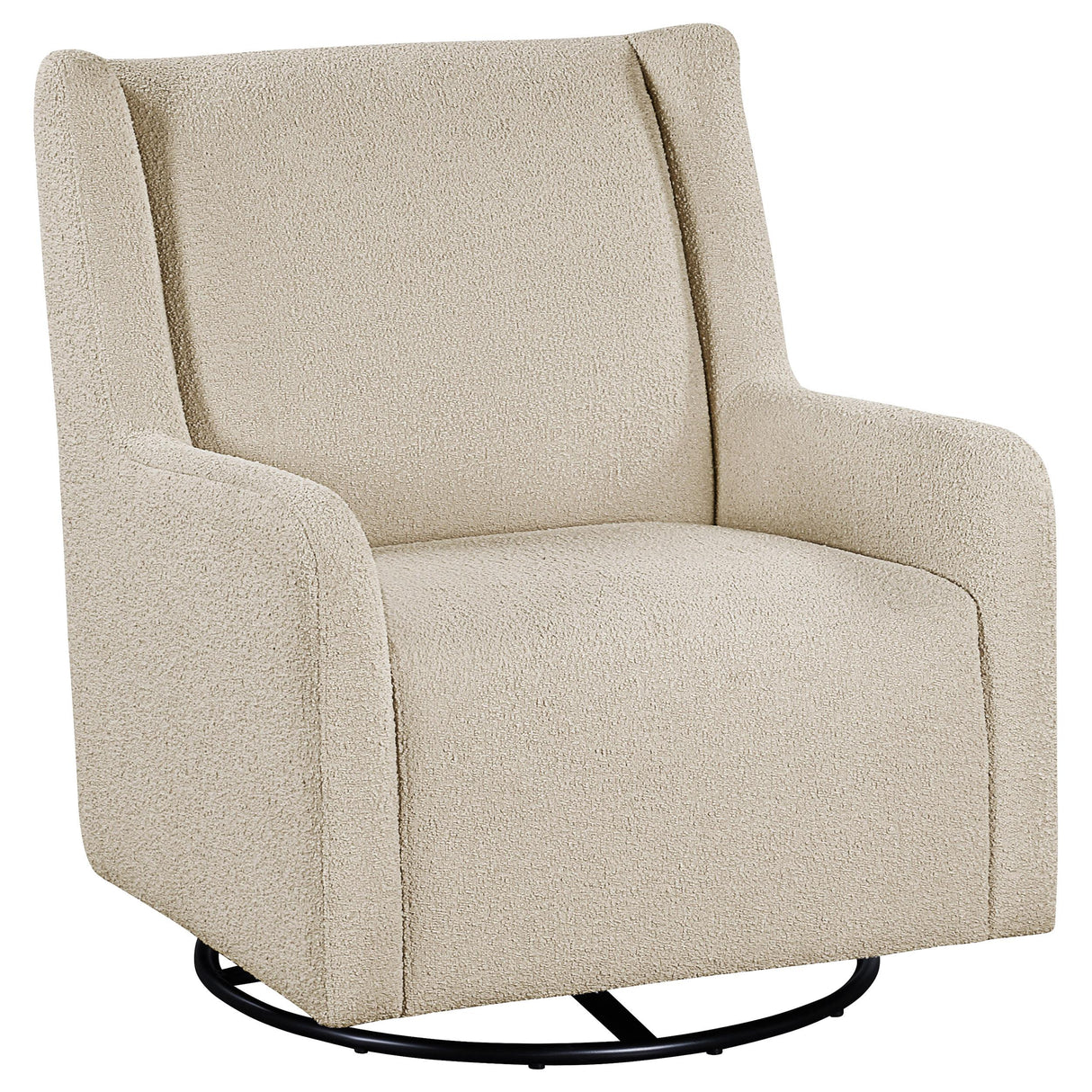 Serra Sandy Beige Boucle Swivel Glider Recliner from Coaster - Luna Furniture