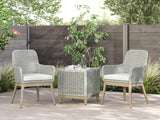 Seton Creek 2 Outdoor Chairs with End Table in Gray from Ashley - Luna Furniture