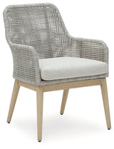 Seton Creek 2 Outdoor Chairs with End Table in Gray from Ashley - Luna Furniture