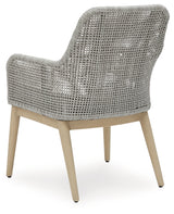 Seton Creek 2 Outdoor Chairs with End Table in Gray from Ashley - Luna Furniture