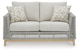 Seton Creek Outdoor Sofa and Loveseat in Gray from Ashley - Luna Furniture