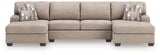 Seyler Lane Hemp 3-Piece Double Chaise Sectional from Ashley - Luna Furniture