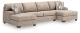 Seyler Lane Hemp 3-Piece Double Chaise Sectional from Ashley - Luna Furniture