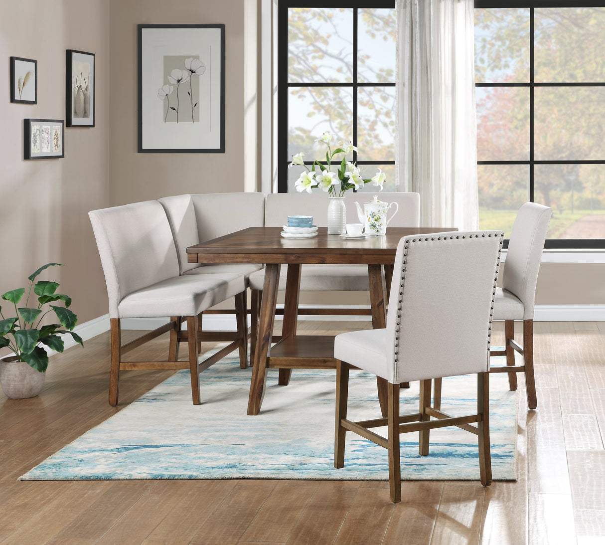 Ellini Brown Counter Height Chair from Homelegance - Luna Furniture