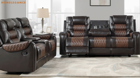 Hart Two-Tone 2-Piece Reclining Set from Homelegance - Luna Furniture