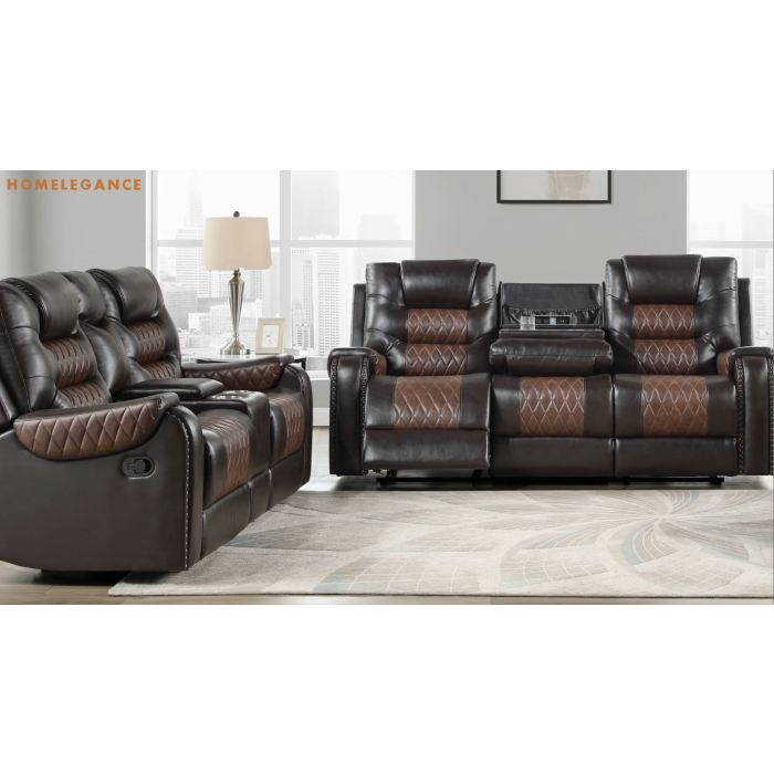 Hart Two-Tone 3-Piece Reclining Set from Homelegance - Luna Furniture
