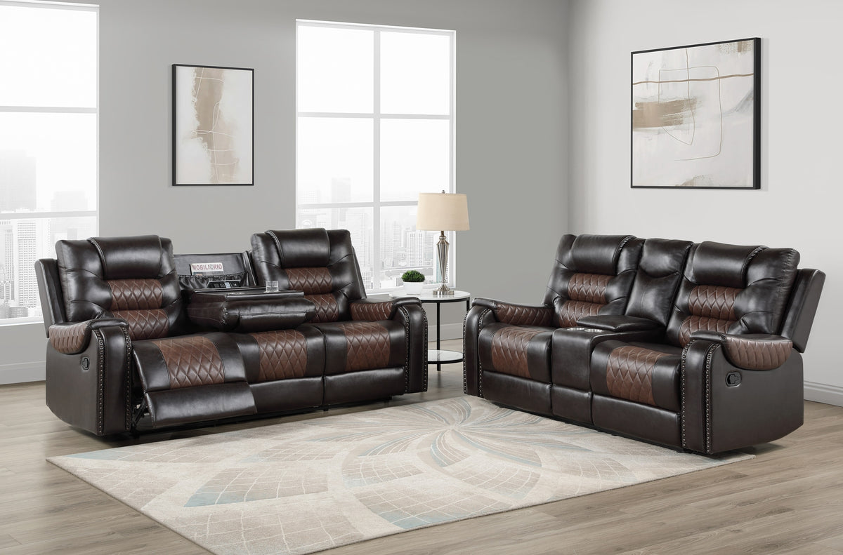 Hart Two-Tone 3-Piece Reclining Set from Homelegance - Luna Furniture