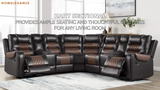 Hart Two-Tone 3-Piece Reclining Sectional from Homelegance - Luna Furniture