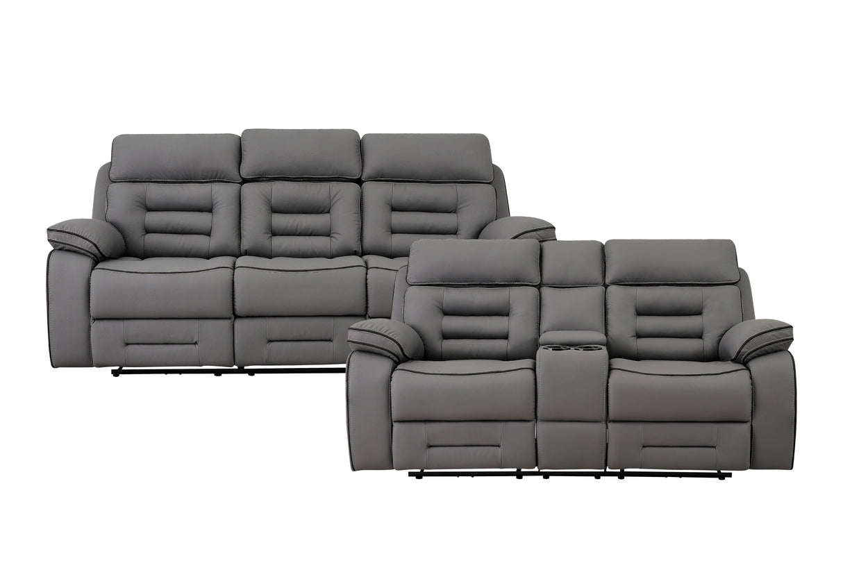 Pelin Gray Power Reclining Sofa & Loveseat from Homelegance - Luna Furniture