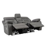 Pelin Gray Power Reclining Sofa & Loveseat from Homelegance - Luna Furniture