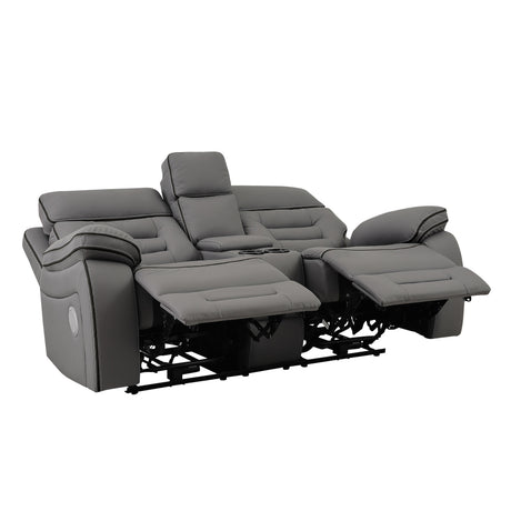 Pelin Gray Power Reclining Sofa & Loveseat from Homelegance - Luna Furniture