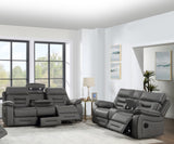Pelin Gray Power Reclining Sofa & Loveseat from Homelegance - Luna Furniture