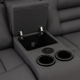 Pelin Gray Power Reclining Loveseat from Homelegance - Luna Furniture