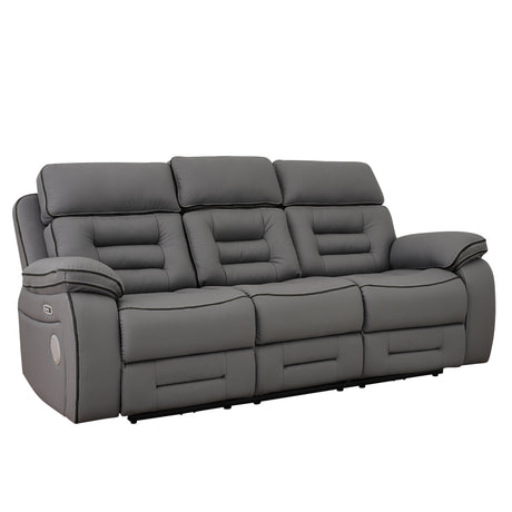 Pelin Gray Power Reclining Sofa from Homelegance - Luna Furniture