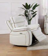 Pelin White Power Recliner from Homelegance - Luna Furniture
