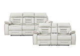 Pelin White Power Reclining Sofa & Loveseat from Homelegance - Luna Furniture