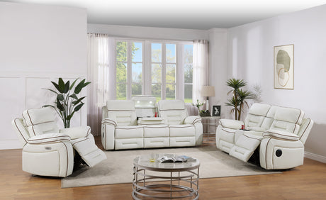 Pelin White Power Reclining Living Room Set from Homelegance - Luna Furniture