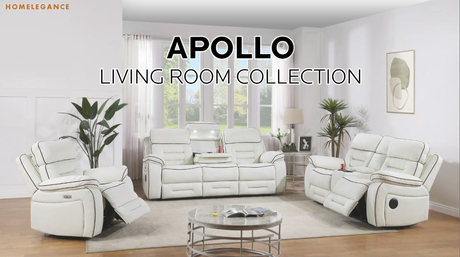 Pelin White Power Reclining Living Room Set from Homelegance - Luna Furniture