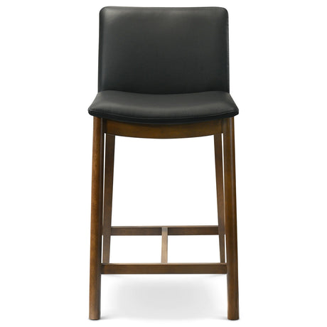 Shannon Black Vegan Leather Counter Height Chair from Ashcroft Furniture - Luna Furniture