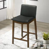 Shannon Black Vegan Leather Counter Height Chair from Ashcroft Furniture - Luna Furniture