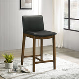 Shannon Black Vegan Leather Counter Height Chair from Ashcroft Furniture - Luna Furniture