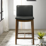 Shannon Black Vegan Leather Counter Height Chair from Ashcroft Furniture - Luna Furniture