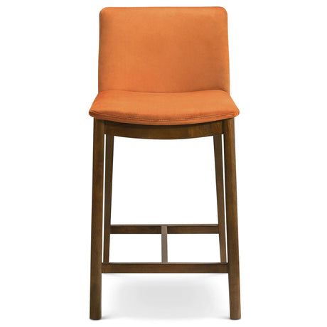 Shannon Counter Chair In Burnt Orange Velvet from Midinmod - Luna Furniture
