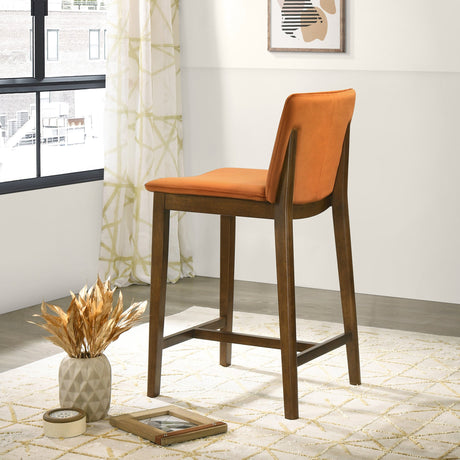 Shannon Counter Chair In Burnt Orange Velvet from Midinmod - Luna Furniture