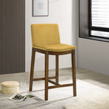 Shannon Counter Chair In Dark Yellow Velvet from Midinmod - Luna Furniture