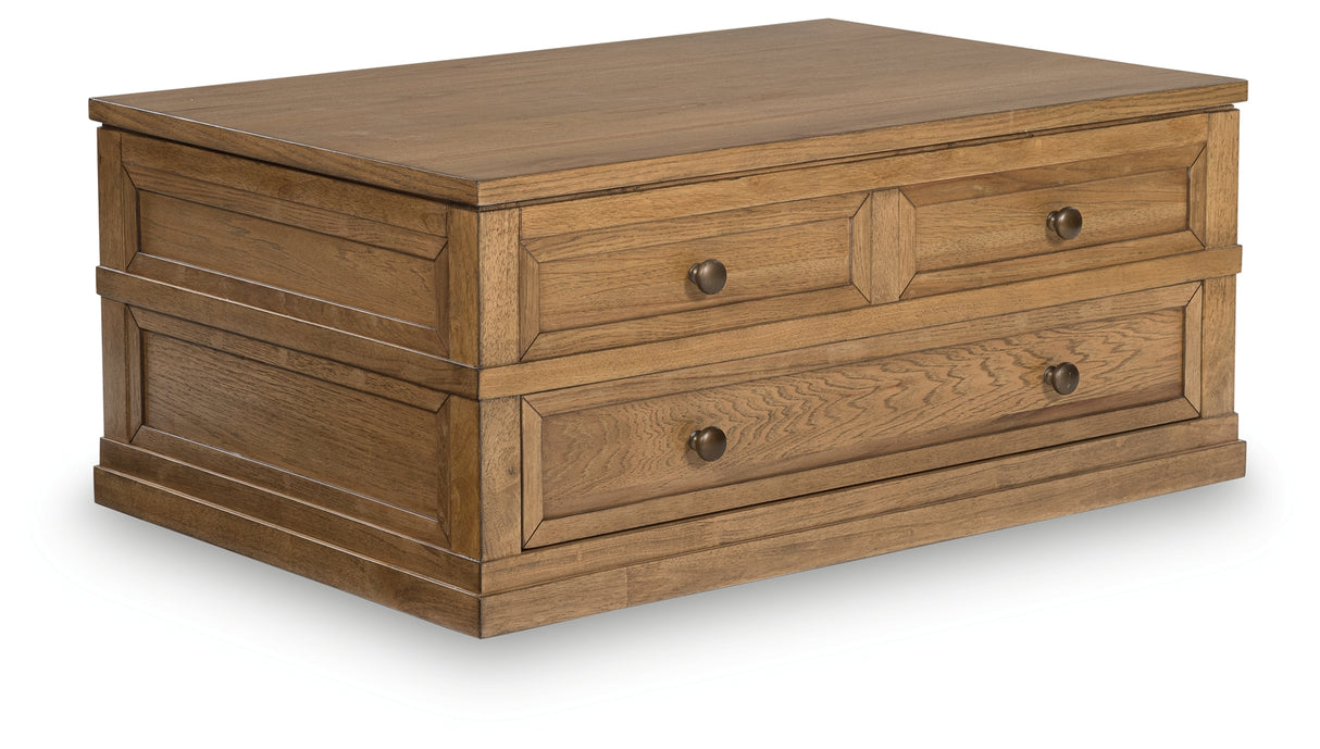 Sharlance Light Brown Lift-Top Coffee Table from Ashley - Luna Furniture