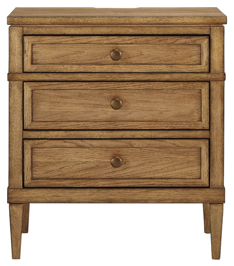 Sharlance Green/Brown Queen Upholstered Panel Bed with 2 Nightstands from Ashley - Luna Furniture