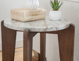 Shavon Toronto Brown Solid Marble Round End Table from Steve Silver - Luna Furniture