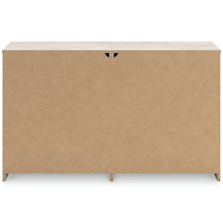 Shawburn Full Panel Headboard with Dresser in Whitewash from Ashley - Luna Furniture