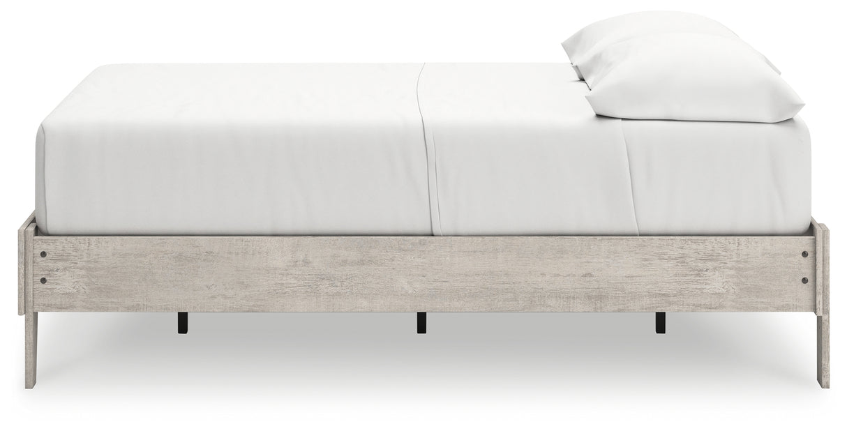 Shawburn Full Platform Bed with 2 Nightstands in Whitewash from Ashley - Luna Furniture