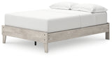 Shawburn Full Platform Bed with 2 Nightstands in Whitewash from Ashley - Luna Furniture