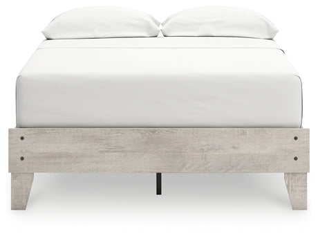 Shawburn Full Platform Bed with Dresser, Chest and 2 Nightstands in Whitewash from Ashley - Luna Furniture