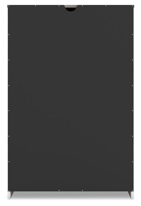 Shawburn Full Platform Bed with Dresser, Chest and Nightstand in White/Dark Charcoal Gray from Ashley Furniture - Luna Furniture