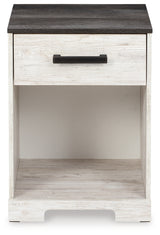 Shawburn Full Platform Bed with Dresser, Chest and Nightstand in White/Dark Charcoal Gray from Ashley Furniture - Luna Furniture